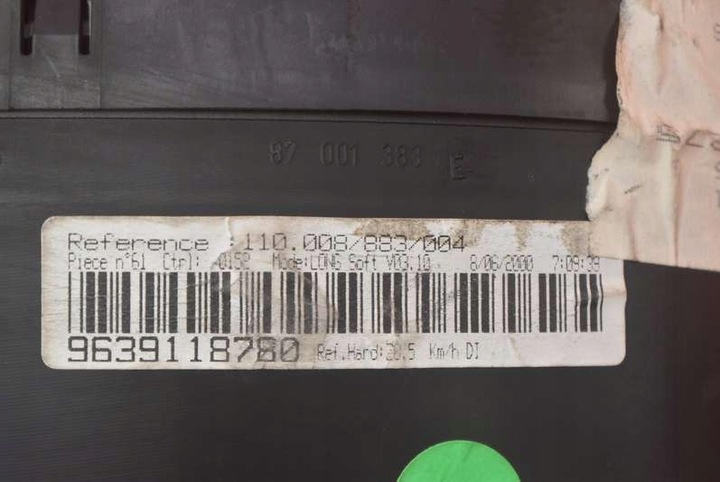 фото №8, Спидометр приборы eu 9639118780 peugeot 607 2.2 hdi 133 km 00-04