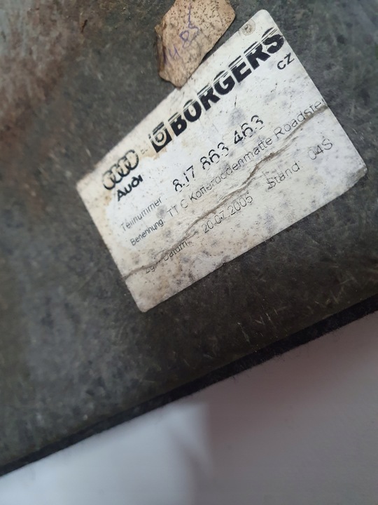 фото №1, | audi tt 8j cabrio пол багажника 8j7863463