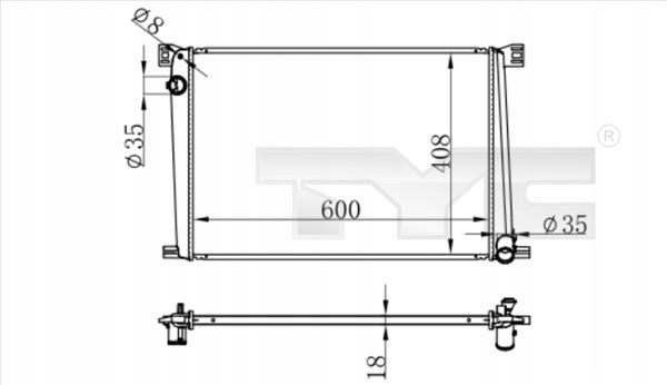 TYC 703-0011 RADIATEUR SYSTÈME REFROIDISSEMENT MOTEUR 703-0011