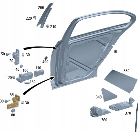 фото №1, Оригинальный петля dony левый дверь зад mercedes w206 a2067305500