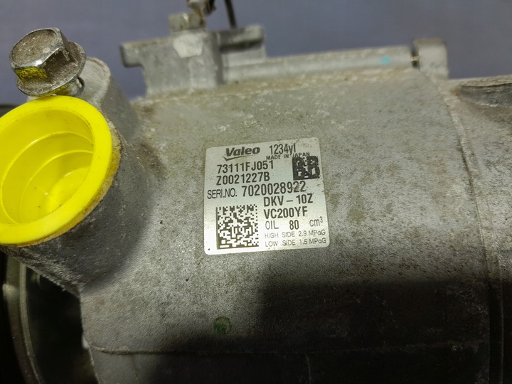 фото №4, Subaru xv i 2.0b fb20b 150 km компрессор компрессор кондиционера 73111fj051