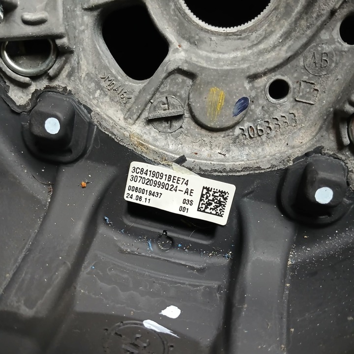 фото №9, Кермо триспицевий мульті шкіра vw passat b7 3c8419091b з airbagiem