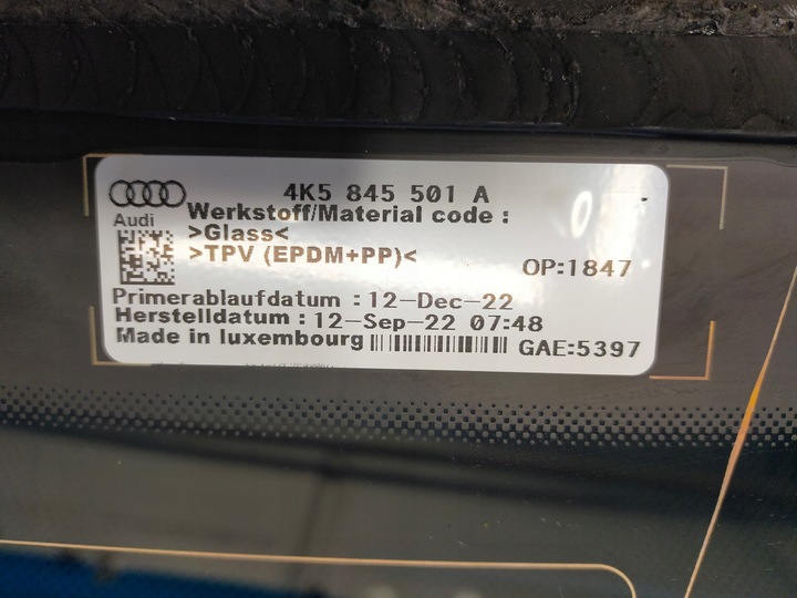 фото №15, Audi a6 c8 4k 2023r sedan s-line стекло задняя кузовная as3 з 2022 года