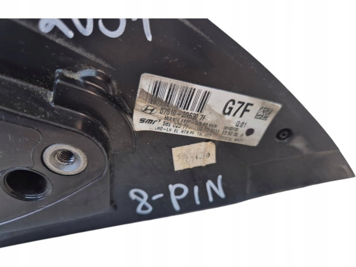 фото №13, Електричні дзеркало ліве 8-pin європа hyundai i30 білий 87610-2r630