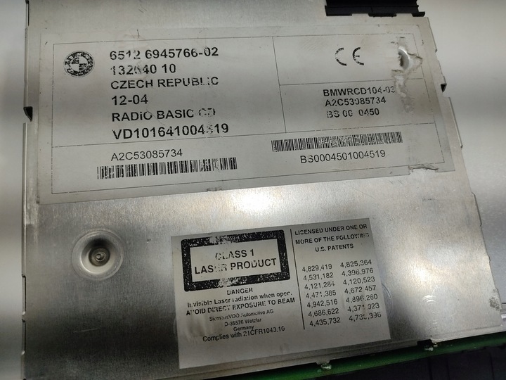 фото №8, Заводські радіо cd bmw x3 e83 6945766 2003-2006 eu