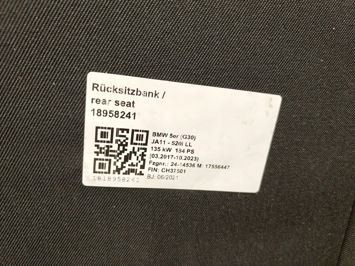 фото №13, Bmw 5 g30 засіб оббивка сидіння тунель диван обшивки harman кардон