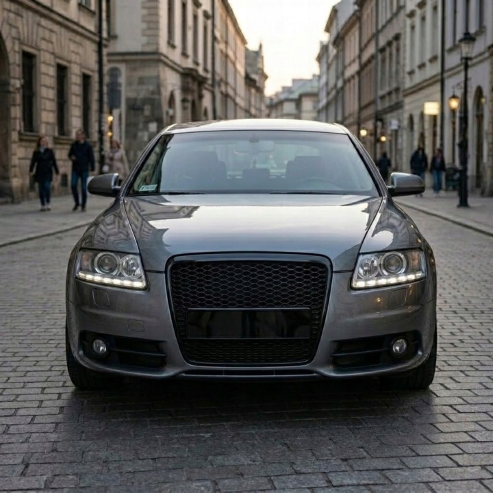 фото №12, Audi a6 c6 2004-2008 решётка сота сота чёрный блеск rs решётка бампера