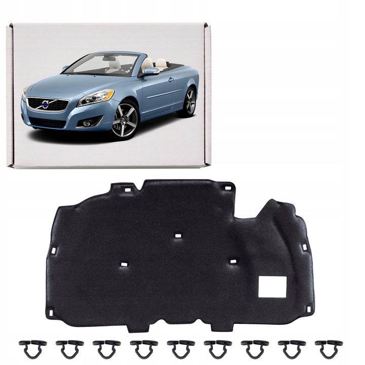 фото №1, Volvo c70 ii 2005-13 бензин шумоізоляція капота 30740133 + застібки