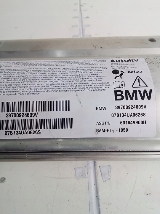 фото №4, M652 подушка пасажира подушка безпеки bmw e63 39700924609