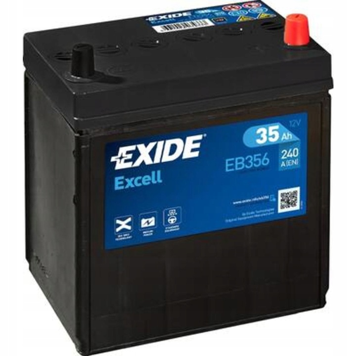 АКУМУЛЯТОР EXIDE EXCELL EB356 P+ 35AH 240A 12V
