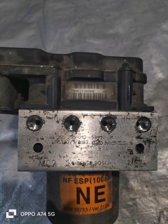 фото №7, Hyundai оригинальный номер 0265950612 насос abs