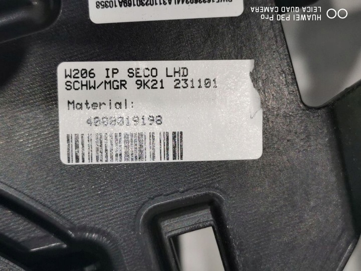 фото №7, Mercedes c класс w206 комплект панель раздаточная подушка безопасности европа 2066802707