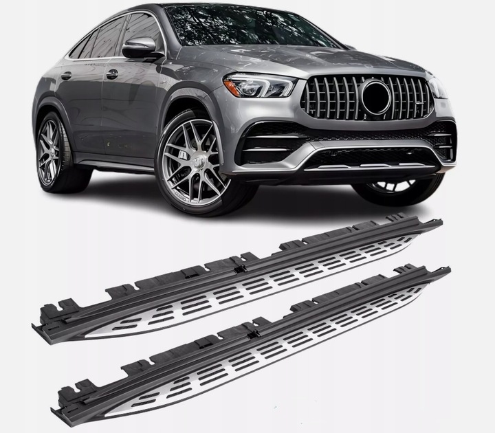 фото №1, Градусы пороги боковые з планка led mercedes gle купе w167 c167 led хром