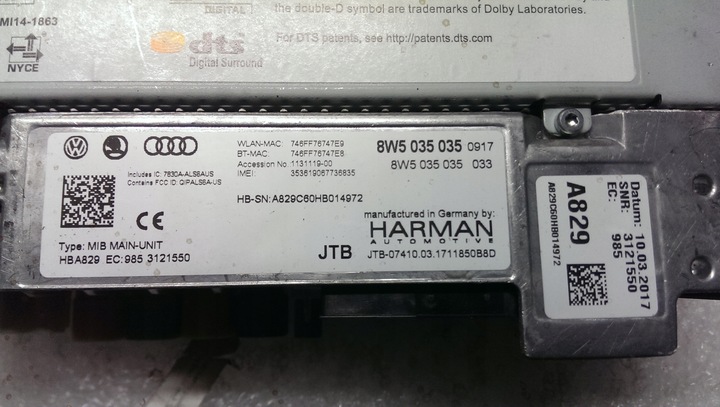 фото №8, Считыватель мультимедиа навигация mmi audi 8w5035035