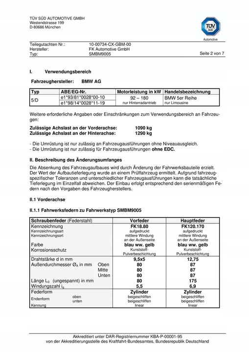 фото №8, Підвішування gwintowane bmw 5 e39 sedan fk автомобільний