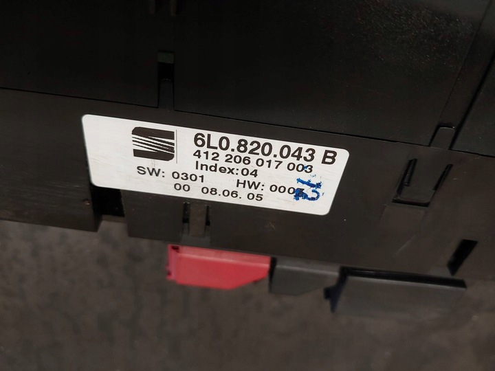 фото №6, Панель кондиціонера seat ibiza iii 6l 6l0820043b 412206017003