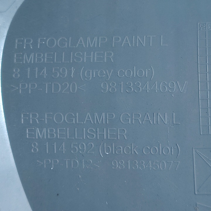 фото №7, Citroen c3 iii рамка галоген бампера перед правая левая