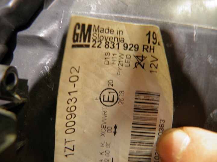 фото №8, Лампа фара лівий праві перед opel insignia a 22831928 22831929 оригінальний номер