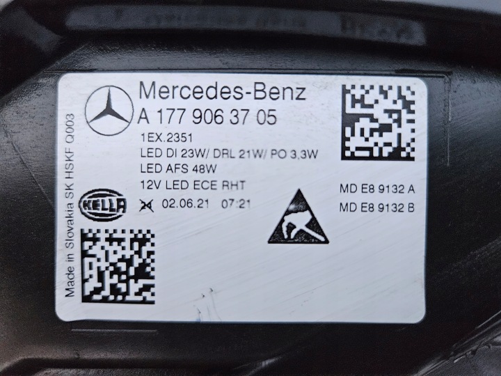 фото №8, Mercedes w177 a177 фара передняя левая полный led a1779063705