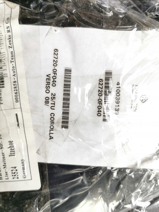 фото №10, Toyota verso скло кузова задня ліва oem номер 62720-0f040