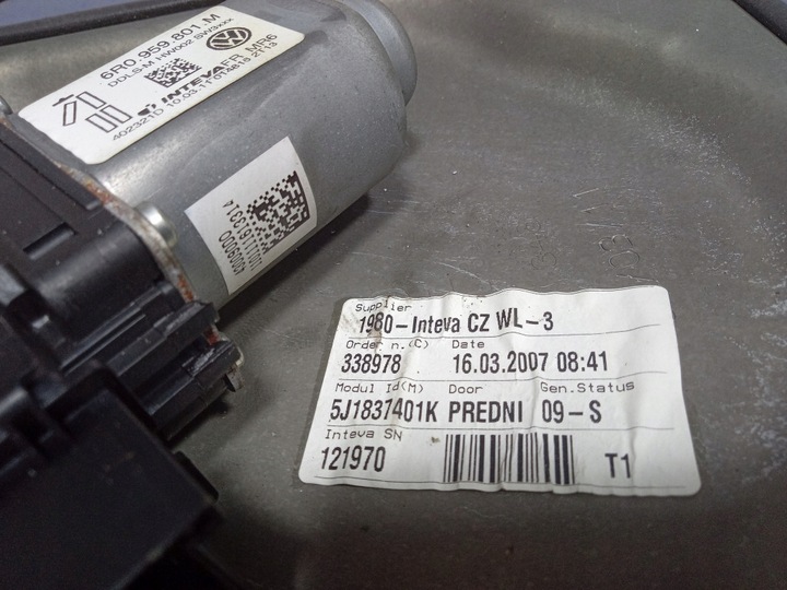 фото №5, Skoda fabia ii 5j подъемник стекла перед левый переднее 5j1837401k