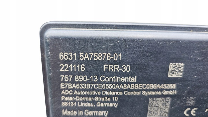 фото №11, Радар дистроник датчик acc adc bmw 7 x5 x6 x7 x1 66315a75876-01 5a75876-01