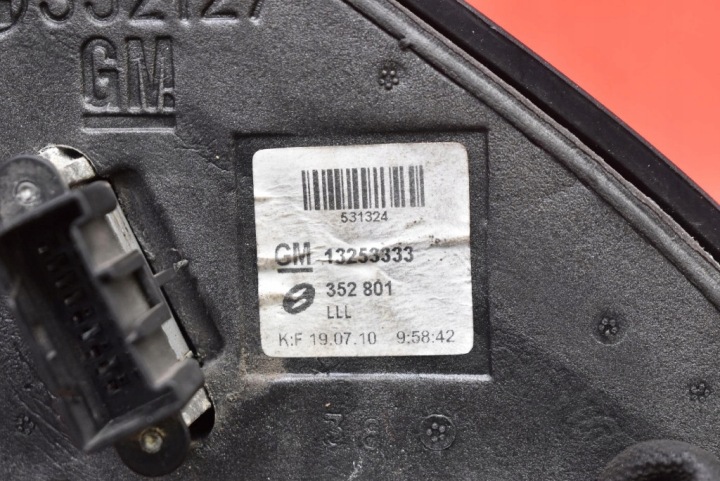 фото №9, Зеркало левое szaroniebieskie eu 13253333 opel vectra c рестайлинг 05-09 5 pin
