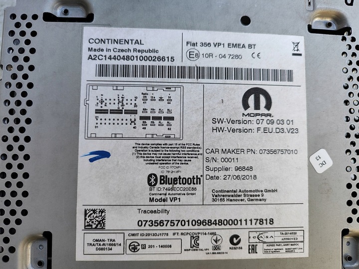 фото №5, Fiat tipo ii 1.4 t-jet 16v 15- радио радиопроигрыватель