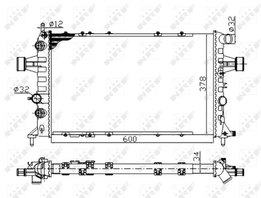 фото №7, Радіатор двигуна do opel astra g, astra універсал, zafira a 1.6-2.2d