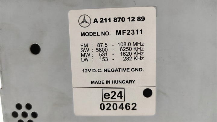 фото №9, Радіо mercedes mf2311 e 211 w211 a2118701289