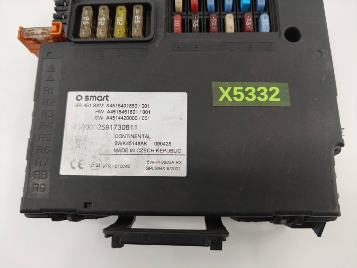 фото №5, Модуль блок управления  комфорта smart fortwo ii a4515401850