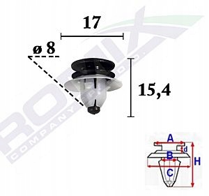 фото №4, 10szt volvo s40/v50 '07- кліпса стійок, порога