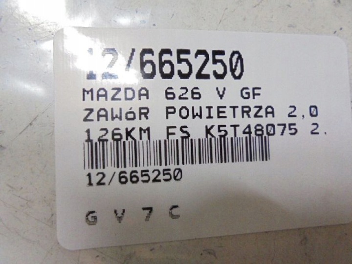 фото №9, Mazda 626 v gf клапан повітря k5t48075 2,0