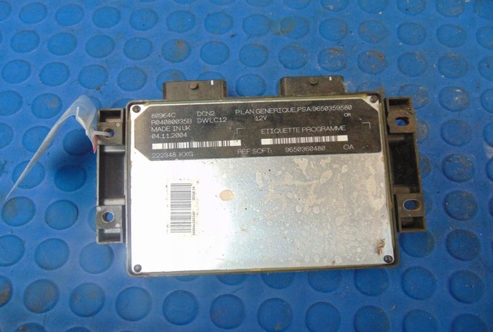 фото №1, Citroen berlingo i 1.9d dw8 комп'ютер двигуна 9650360480