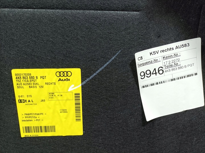 фото №7, Audi a7 c8 рестайлинг 23- обивка боковина багажника правые 4k8863880b