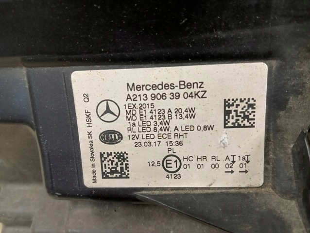 фото №7, Фара левая левое полный led mercedes w213 a213 213 e-klasa 16-