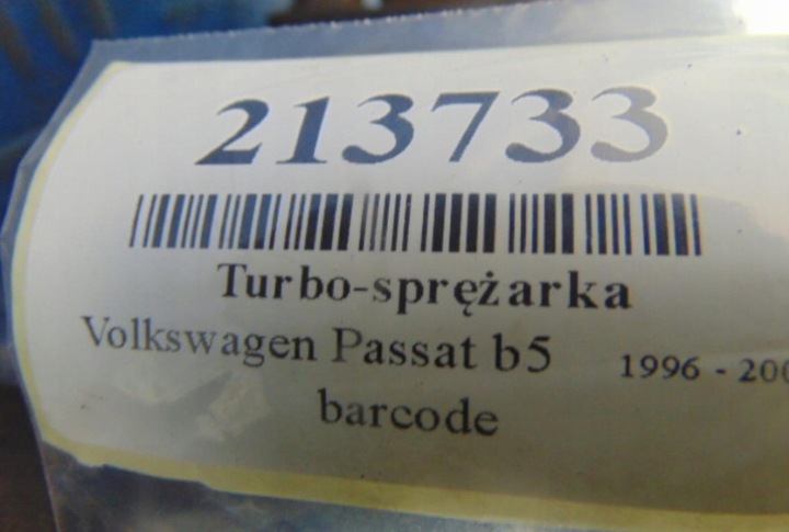 фото №9, Volkswagen passat b5 1.9tdi turbo-sprężarka