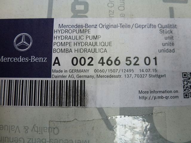 фото №7, Насос гідропідсилювач mercedes v-class 638/2 a0024665201 новий оригінальна запчастина