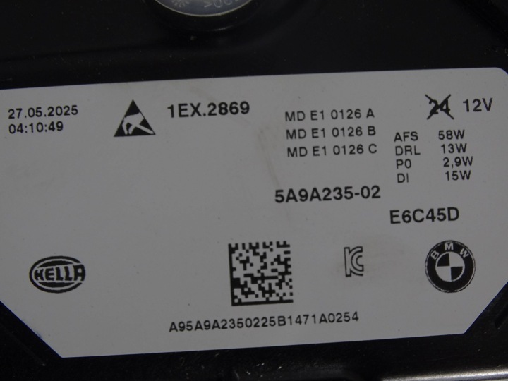 фото №9, Фара передня передня ліва bmw x1 u11 5a9a235-02 pjt14276
