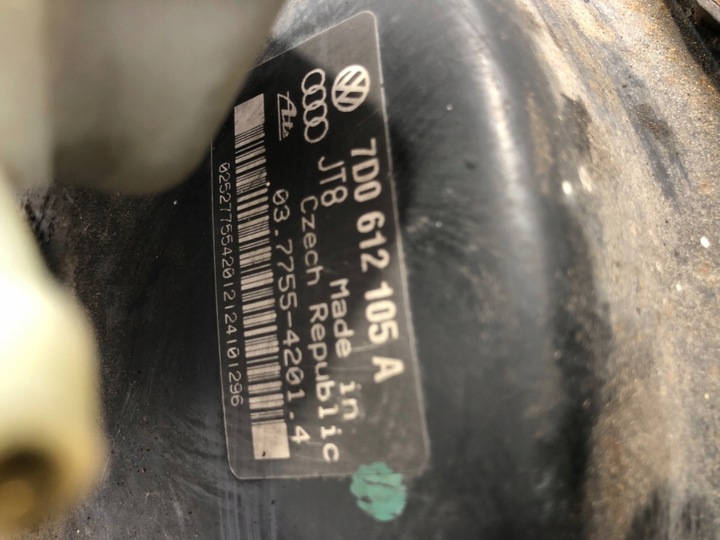 фото №5, Підсилювач гальмівні vw transporter t4 7d0612105a насос автобус 90-04 2.4 78km