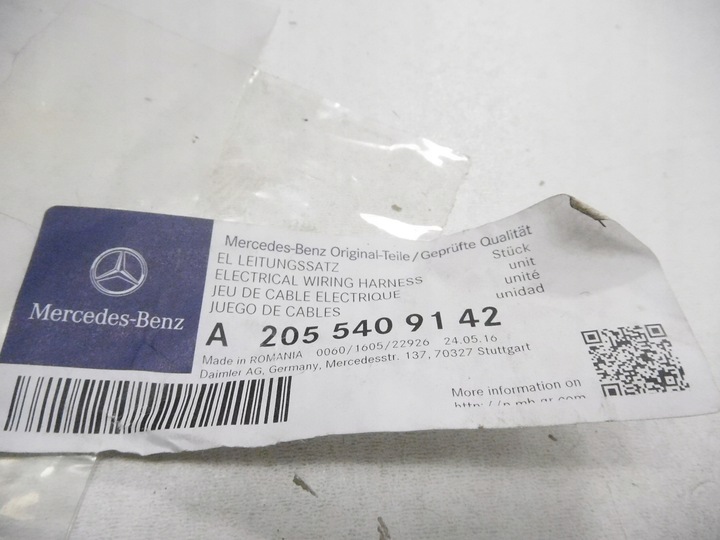 фото №9, Жгут провод электрических дверь передних mercedes оригинальный номер a2055409142