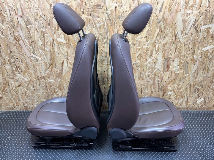 фото №8, Сидіння диван обшивки bmw x1 f48 електричні підігрів пам'ять європа коричневі