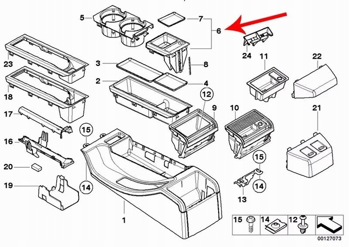 фото №7, Оригінальний номер bmw тримач na монети консолі чорний bmw 3 e46