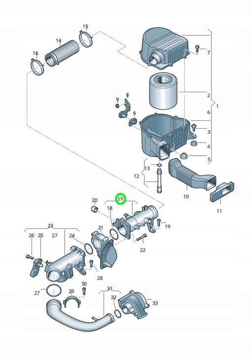 фото №10, Audi seat skoda vw 1.4 tsi шланг воздуха оригинальный номер 03c129617h