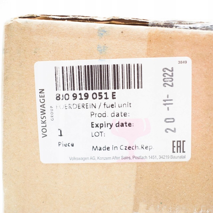 фото №10, Audi tt 8j3 fuel насос 8j0919051e