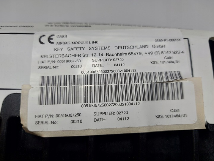 фото №5, Lancia ypsilon ii подушка безопасности подушка пассажира bdb nr4 00519067250
