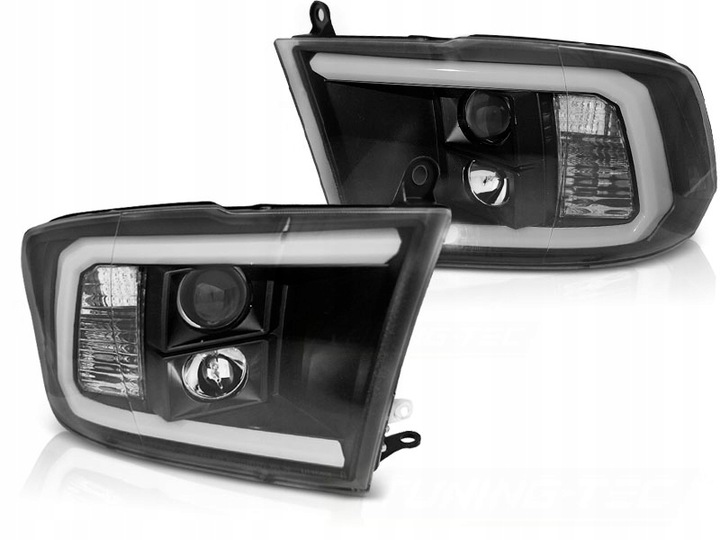 фото №1, Лампы передние dodge ram 09-18r led трубка чёрный