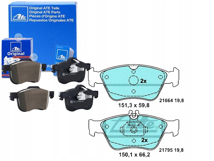 фото №1, Ate комплект гальмівні колодки ham. керамічні перед mercedes