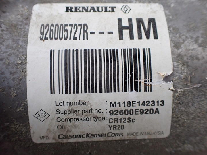 фото №9, Компрессор компрессор кондиционера dacia доккер 1.6 2018 европа 926005727r