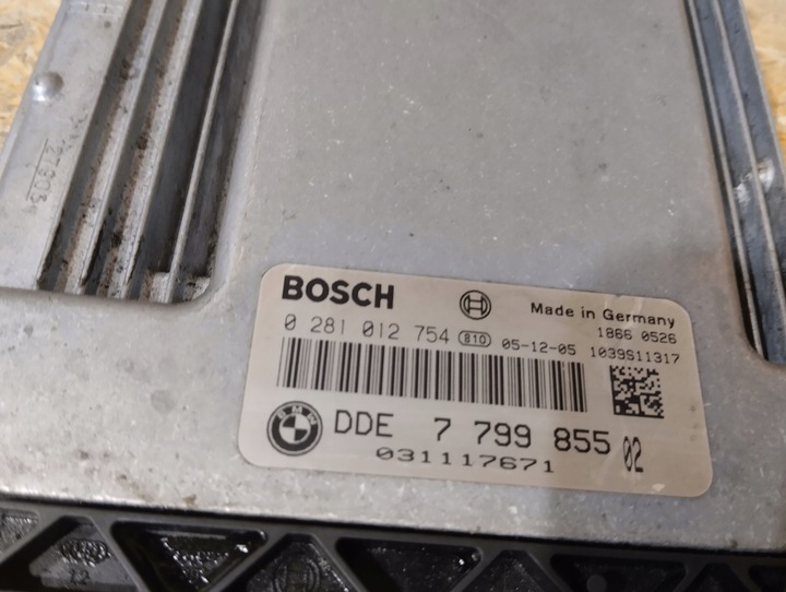 фото №5, Блок керування двигуна комп'ютер bmw e87 e60 e61 2.0d 0281012754 7799855